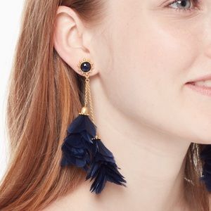 kate spade Jewelry - Kate Spade Navy Blue In Full Feather Earrings kate spade Jewelry - Kate Spade Navy Blue In Full Feather Earrings